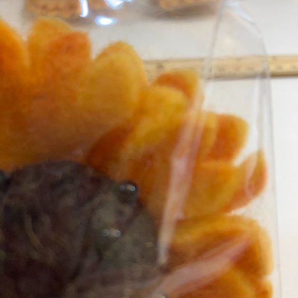 Sunflower 100% Wool Felt Beads 3" Crafts Applique Embellishments Needle Felting - Picture 11 of 12